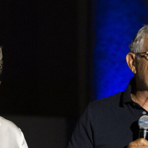 Exclusif - Jacqueline Franjou, Michel Boujenah - Christelle Chollet présente son spectacle "Reconditionnée" au théâtre de Verdure pour la clôture du festival de Ramatuelle le 11 août 2023. © Cyril Bruneau / Bestimage