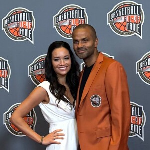 Tony Parker et sa compagne, Alizé Lim, à la cérémonie du Hall of Fame. ©Instagram