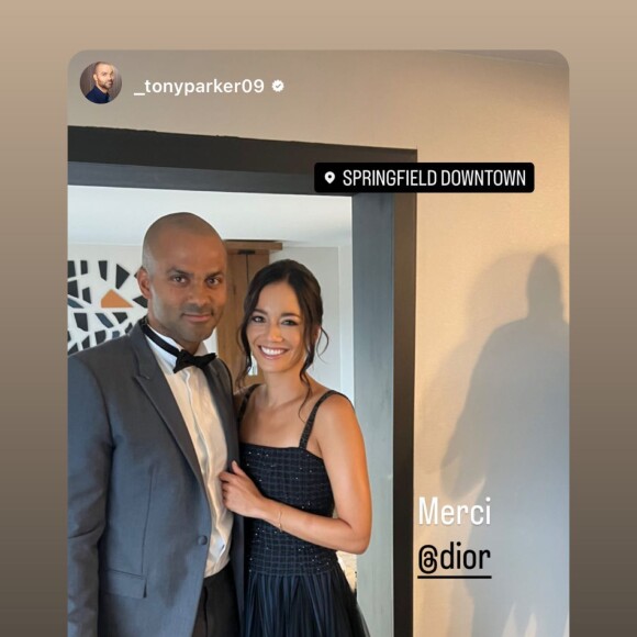 Tony Parker et Alizé Lim à la cérémonie du Hall of Fame, ce samedi 12 août. ©Instagram