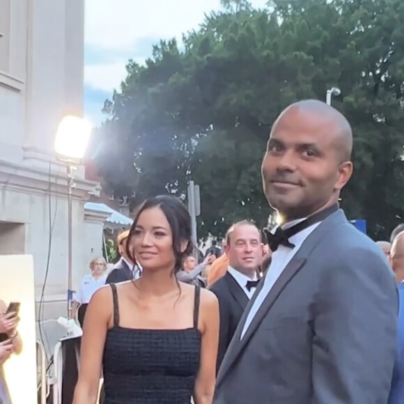 Tony Parker et Alizé Lim à la cérémonie du Hall of Fame, ce samedi 12 août. ©Instagram