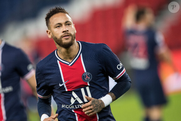 Neymar Jr. lors du match de championnat de Ligue 1 Uber Eats opposant le Paris Saint-Germain (PSG) à Angers sporting club de l'Ouest (ASCO) au Parc des Princes à Paris, France, le 2 octobre 2020. Le PSG a gagné 6-1. © Cyril Moreau/Bestimage