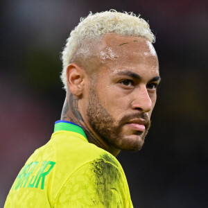 Neymar JR au match de football de quart de finale opposant le Brésil à la Croatie lors de la coupe du Monde au stade Education City à Al Rayyan au Qatar,, le 9 décembre 2022. La Croatie bat le Brésil aux Tirs au but 4 - 2 après un match nul 1-1. © Philippe Perusseau/Bestimage