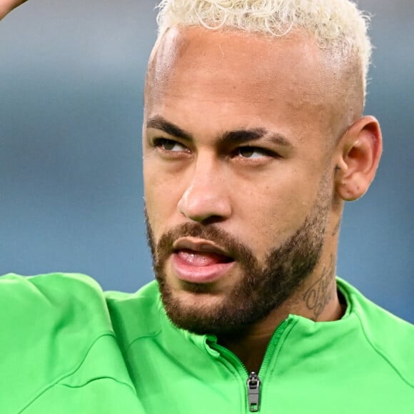 Neymar JR au match de football de quart de finale opposant le Brésil à la Croatie lors de la coupe du Monde au stade Education City à Al Rayyan au Qatar, le 9 décembre 2022. La Croatie bat le Brésil aux Tirs au but 4 - 2 après un match nul 1-1. © Philippe Perusseau/Bestimage