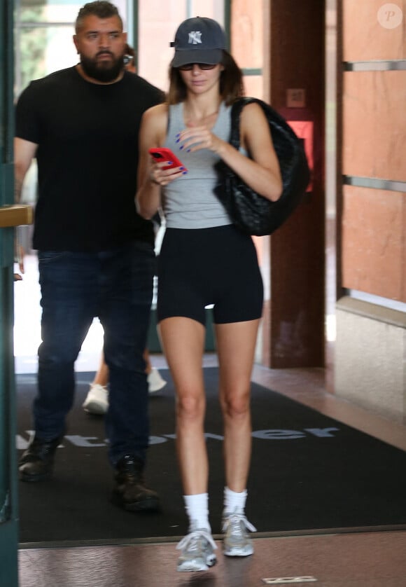 Kendall Jenner à Los Angeles, après la gym, en juillet 2023