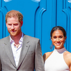 Le prince Harry, duc de Sussex et Meghan Markle, duchesse de Sussex, arrivent à l'hôtel de ville pour l'événement Invictus Games Dusseldorf 2023 One Year to Go, à Düsseldorf, Allemagne, le 6 septembre 2022. 