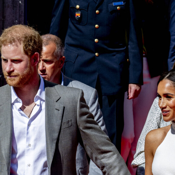 Le prince Harry, duc de Sussex et Meghan Markle, duchesse de Sussex, arrivent à l'hôtel de ville pour l'événement Invictus Games Dusseldorf 2023 One Year to Go, à Düsseldorf, Allemagne, le 6 septembre 2022. 