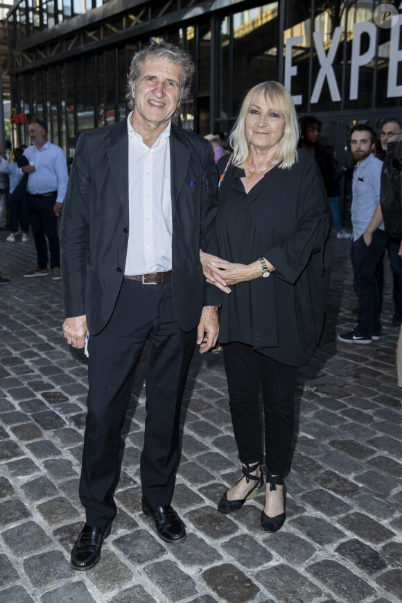 Gérard Leclerc et sa femme Julie - "Jam Capsule" - Expérience culturelle immersive dans le Hall de la Villette à Paris, le 22 juin 2020.  © Olivier Borde/Bestimage 