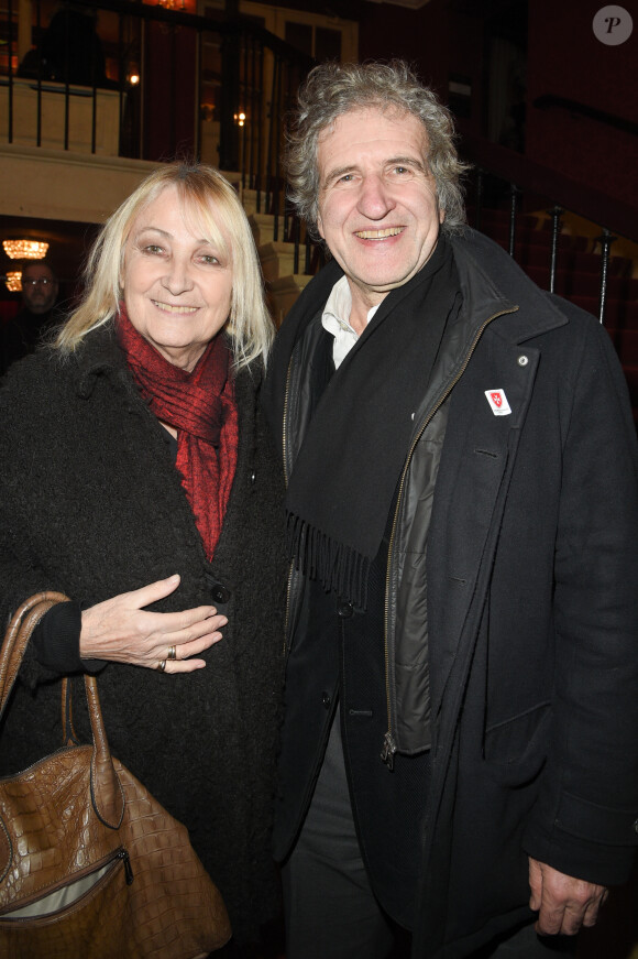 Julie et Gérard Leclerc - People à la générale du woman show "Vive Demain !" de Michèle Bernier au théâtre des Variétés à Paris le 28 janvier 2019. © Coadic Guirec/Bestimage 