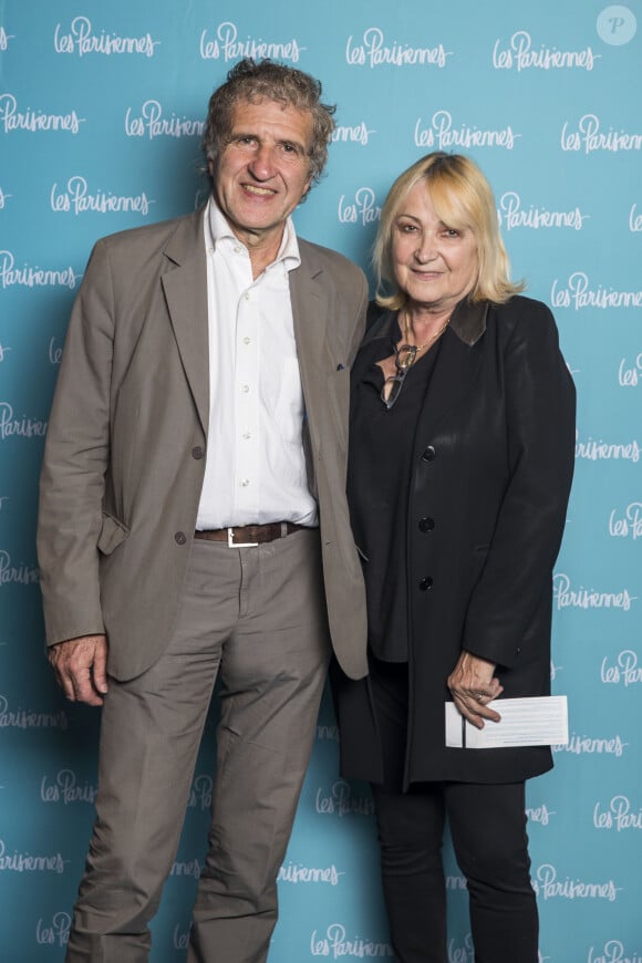 Exclusif - Gérard Leclerc et sa femme Julie Leclerc - Photocall de la première du spectacle "Les Parisiennes" aux Folies Bergères à Paris le 24 mai 2018. © Olivier Borde - Pierre Perusseau/Bestimage 