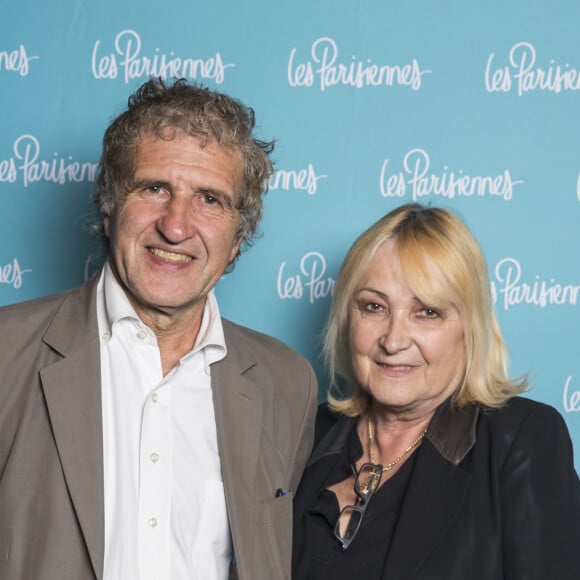 Exclusif - Gérard Leclerc et sa femme Julie Leclerc - Photocall de la première du spectacle "Les Parisiennes" aux Folies Bergères à Paris le 24 mai 2018. © Olivier Borde - Pierre Perusseau/Bestimage 