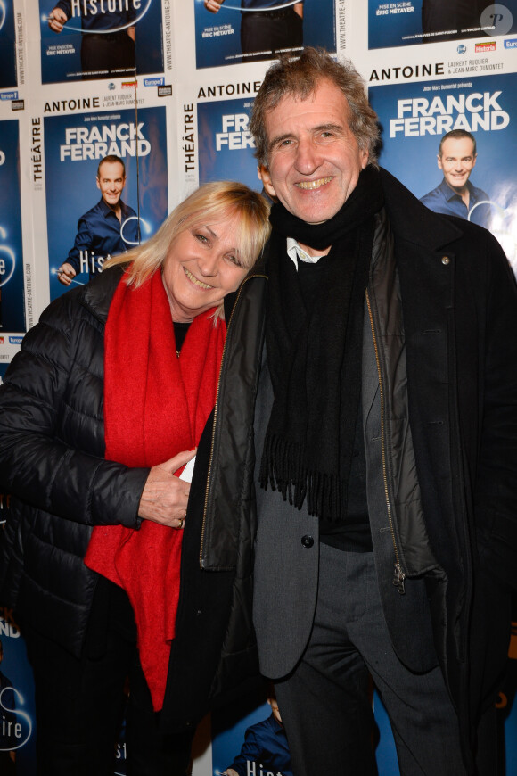 Julie Leclerc et son mari Gérard Leclerc - Générale du spectacle "Histoires" de Franck Ferrand au théâtre Antoine à Paris le 5 décembre 2016. © Coadic Guirec/Bestimage