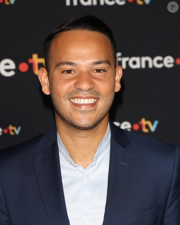 Mohamed Bouhafsi au photocall pour la conférence de presse de rentrée de France TV à la Grande Halle de la Villette à Paris, France, le 11 juillet 2023. © Coadic Guirec/Bestimage 