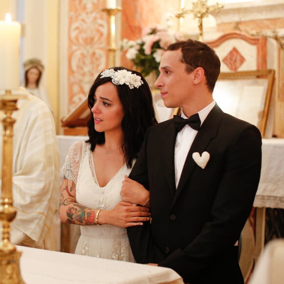 Exclusif - Mariage religieux en l'église de Villanova d' Alizée et Grégoire Lyonnet - Villanova le 18 juin 2016 © Olivier Huitel - Olivier Sanchez / Bestimage - Crystal