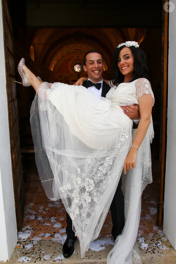 Exclusif - Mariage religieux en l'église de Villanova d' Alizée et Grégoire Lyonnet - Villanova le 18 juin 2016 © Olivier Huitel - Olivier Sanchez / Bestimage - Crystal