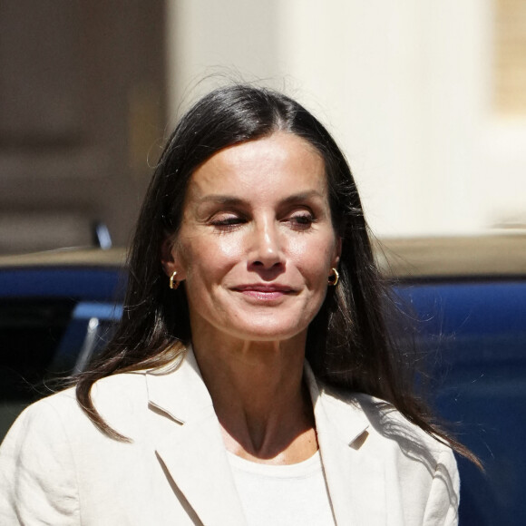 La princesse Leonor arrive en famille à l'académie militaire de Saragosse pour sa formation de cadette, le 17 août 2023.