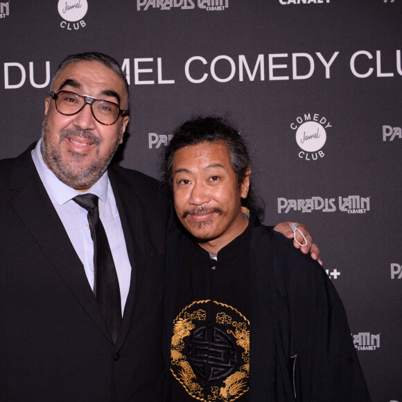 Wahid Bouzidi, Bun Hay Mean - Soirée de gala du Jamel Comedie Club au Paradis Latin avec Canal+ à Paris, le 8 octobre 2020. © RACHID BELLAK / BESTIMAGE 