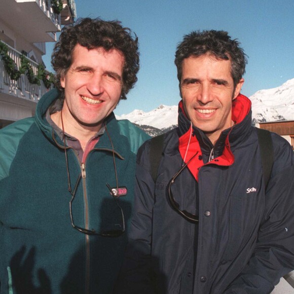 Julien Clerc et Gérard Leclerc, trophée Whirpool femmes en or à Courchevel.