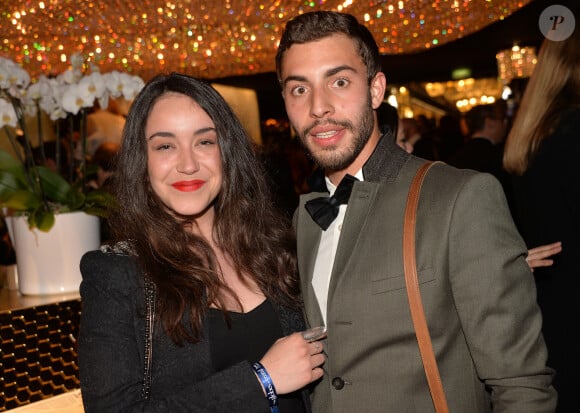 Marwan Berreni et Coline D'Inca (Plus Belle La Vie) - Personnalités lors de la 10ème cérémonie des Globes de Cristal au Lido à Paris, le 13 avril 2015. 