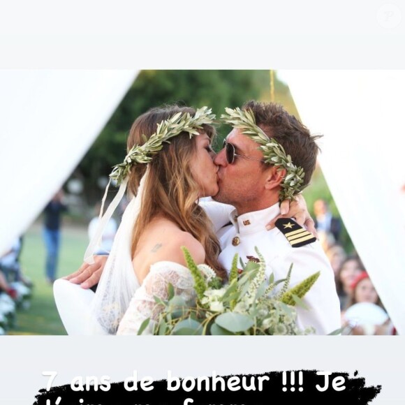 Benjamin Castaldi célèbre ses 7 ans de mariage avec Aurore Aleman. ©Instagram