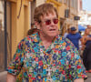 Elton John va au restaurant "Loulou" à Ramatuelle avant de faire du shopping à Saint-Tropez. © Agence / Bestimage 