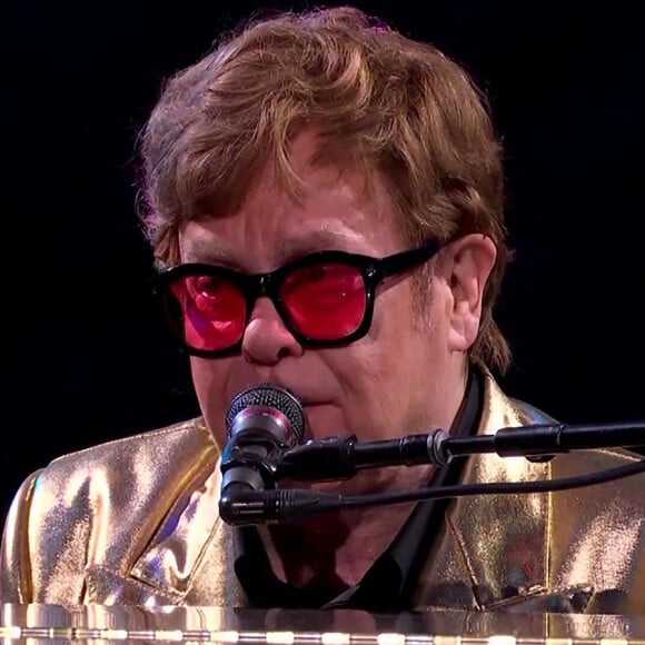 Elton John en concert à Glastonbury - Juin 2023, tournée "Farewell Yellow Brick Road".