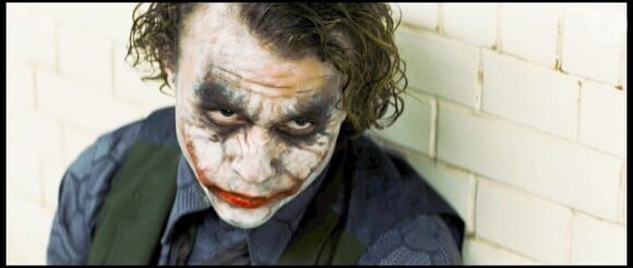 Heath Ledger en Joker dans "The Dark Night", le dernier Batman