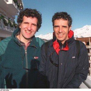 Qui pour rappel est son demi-frère.
Gérard Leclerc et son frère Julien Clerc lors du Trophée Whirlpool en janvier 1998.