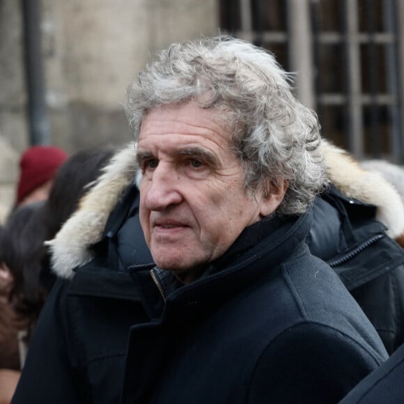 Gérard Leclerc - Sorties des obsèques de Philippe Tesson en l'église Saint-Germain des-Prés © Christophe Clovis / Bestimage