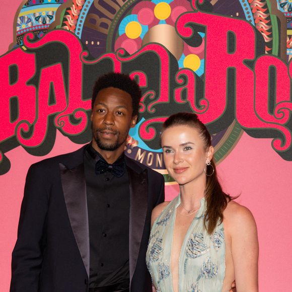 Gaël Monfils et sa femme Elina Svitolina - Arrivées des invités au Bal de la Rose 2023 sur le thème "Bollywood" à la salle des étoiles à Monaco le 25 mars 2023. © Olivier Huitel / Pool / Bestimage