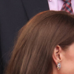 Kate Catherine Middleton, duchesse de Cambridge, Mike Tindall, le prince Louis - La famille royale d'Angleterre lors de la parade devant le palais de Buckingham, à l'occasion du jubilé de la reine d'Angleterre. Le 5 juin 2022 