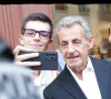 Il y a rencontré son public pour une séance de dédicaces.
Nicolas Sarkozy - L'ancien président de la République N.Sarkozy dédicace son livre "Le temps des combats" à la librairie Lamartine à Paris le 4 septembre 2023. © Alain Guizard / Bestimage 