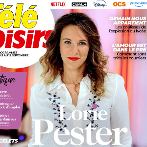 Lorie Pester en une du magazine "Télé-Loisirs", 4 septembre 2023.