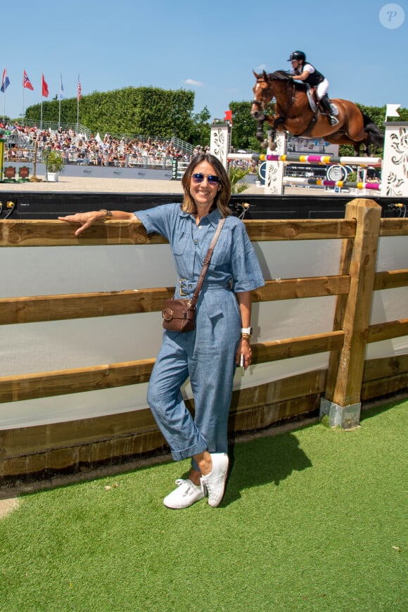 Exclusif - Alexia Laroche-Joubert dans l'Espace VIP lors de la 9ème édition du "Longines Paris Eiffel Jumping" au Champ de Mars à Paris, France, le 24 juin 2024. © Perusseau-Veeren/Bestimage 