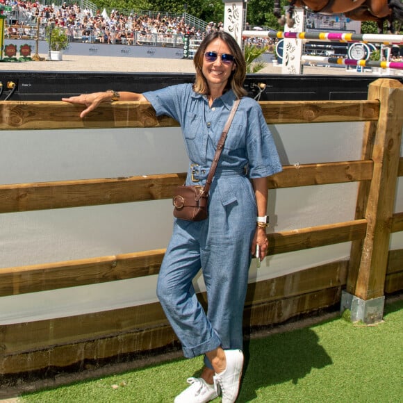 Exclusif - Alexia Laroche-Joubert dans l'Espace VIP lors de la 9ème édition du "Longines Paris Eiffel Jumping" au Champ de Mars à Paris, France, le 24 juin 2024. © Perusseau-Veeren/Bestimage 