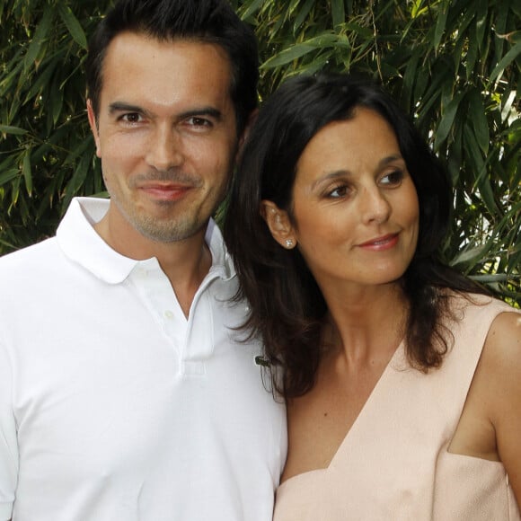 Maxime Chattam et Faustine Bollaert au 4ème jour des internautionaux de France de Roland Garros 2012, le 30 mai 2012