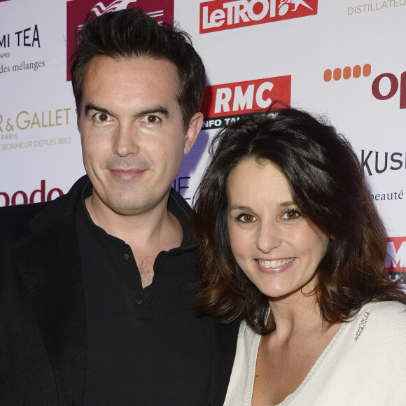 Faustine Bollaert et son mari Maxime Chattam - Soirée de lancement J-68 de la 95ème édition du Prix d'Amérique Opodo à l'Hippodrome de Paris-Vincennes, le 24 novembre 2015.