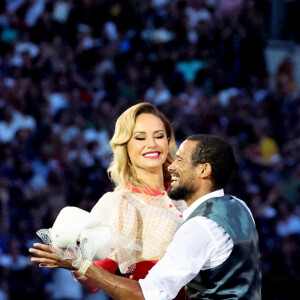 Adriana Karembeu - Cérémonie d'ouverture de la Coupe du Monde de Rugby France 2023 avant le match de la Poule A entre la France et la Nouvelle-Zélande au Stade de France à Saint-Denis le 8 septembre 2023. © Dominique Jacovides/Bestimage 