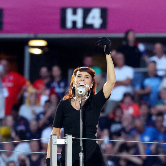 Zaz - Cérémonie d'ouverture de la Coupe du Monde de Rugby France 2023 avant le match de la Poule A entre la France et la Nouvelle-Zélande au Stade de France à Saint-Denis le 8 septembre 2023. © Dominique Jacovides/Bestimage 