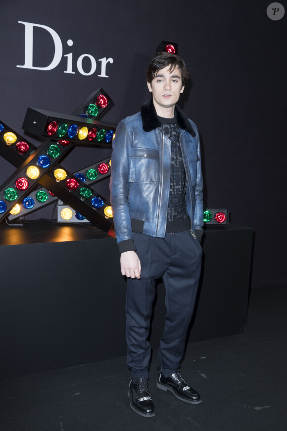 Alain-Fabien Delon - Photocall du défilé de mode Dior Homme Automne-Hiver 2018-2019 au Grand Palais à Paris, le 20 janvier 2018.