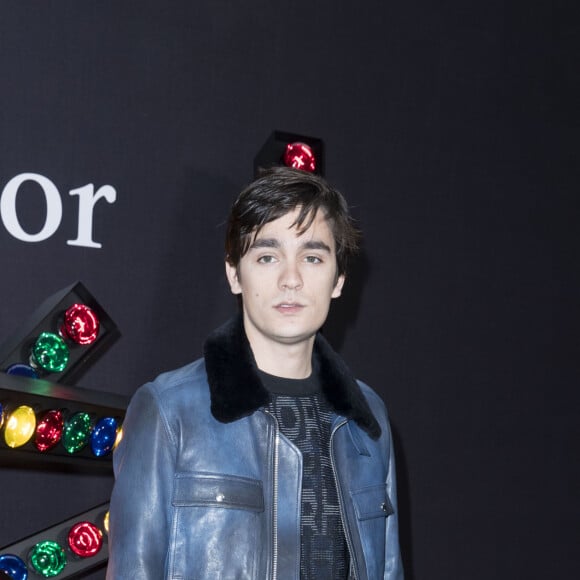Alain-Fabien Delon - Photocall du défilé de mode Dior Homme Automne-Hiver 2018-2019 au Grand Palais à Paris, le 20 janvier 2018.