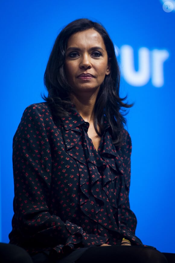 Karine Le Marchand (marraine de la CNDP (Commission nationale du débat public) et animatrice de lémission "L'amour est dans le pré") au 57ème salon International de l'Agriculture au parc des expositions de la porte de Versailles à Paris, France, le 23 février 2020. © Jean-Baptiste Autissier/Panoramic/Bestimage 