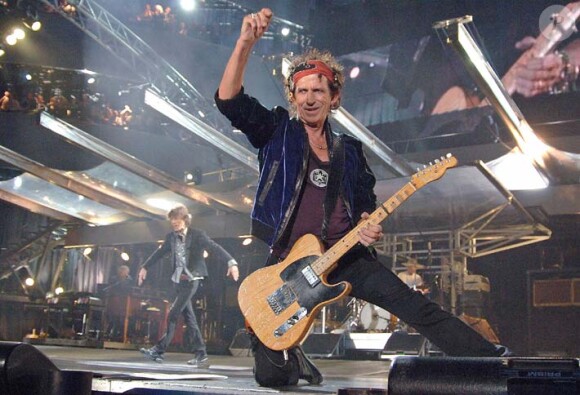 Keith Richards en concert avec The Rolling Stones en août 2006