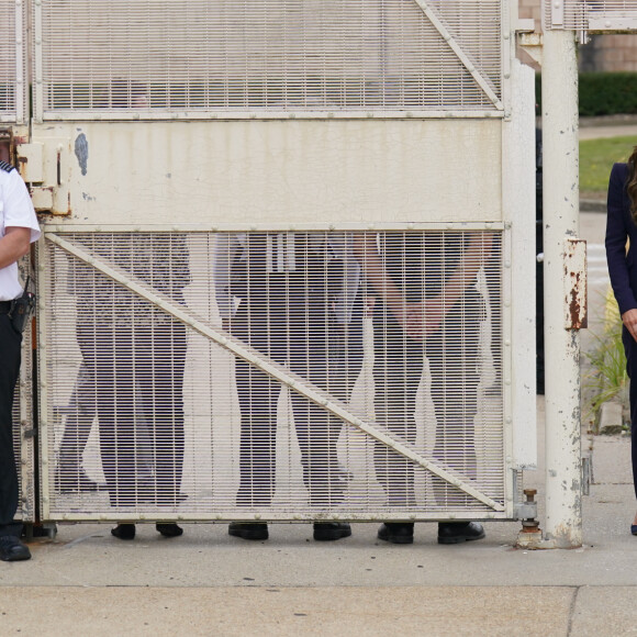 Catherine (Kate) Middleton, princesse de Galles, marraine du Forward Trust, visite la prison HMP High Down de Surrey, Royaume-Uni, le 12 septembre 2023, pour découvrir comment l'organisme caritatif aide les personnes impliquées dans le système de justice pénale à gérer et à se remettre de leur dépendance 