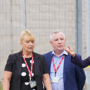 Catherine (Kate) Middleton, princesse de Galles, marraine du Forward Trust, visite la prison HMP High Down de Surrey, Royaume-Uni, le 12 septembre 2023, pour découvrir comment l'organisme caritatif aide les personnes impliquées dans le système de justice pénale à gérer et à se remettre de leur dépendance 