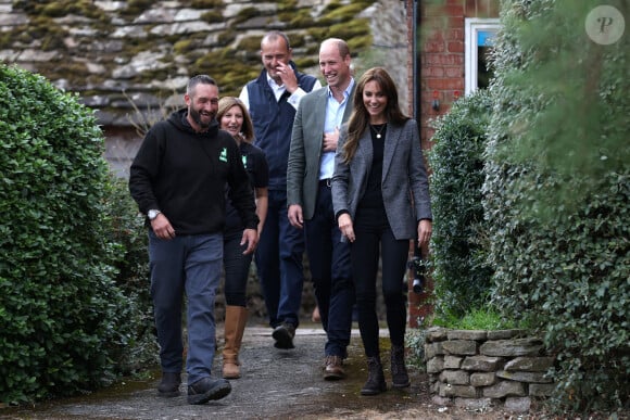 Le prince William et la princesse Kate (Middleton) de Galles en visite à l'association caritative We Are Farming Minds à Kings Pitt Farm à Hereford. Le 14 septembre 2023 