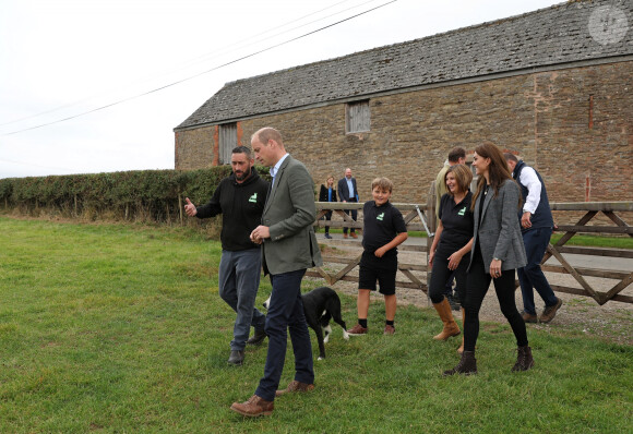 Le prince William et la princesse Kate (Middleton) de Galles en visite à l'association caritative We Are Farming Minds à Kings Pitt Farm à Hereford. Le 14 septembre 2023 