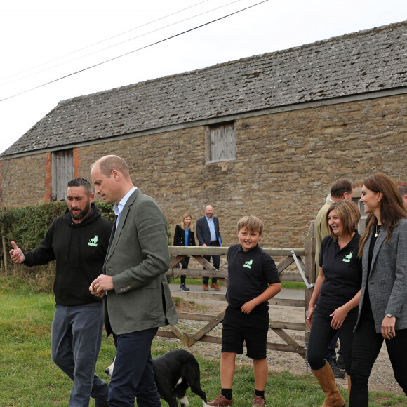 Le prince William et la princesse Kate (Middleton) de Galles en visite à l'association caritative We Are Farming Minds à Kings Pitt Farm à Hereford. Le 14 septembre 2023 