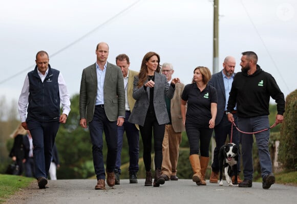 Kate Middleton s'est habillée de la même façon.
Le prince William et la princesse Kate (Middleton) de Galles en visite à l'association caritative We Are Farming Minds à Kings Pitt Farm à Hereford. Le 14 septembre 2023 