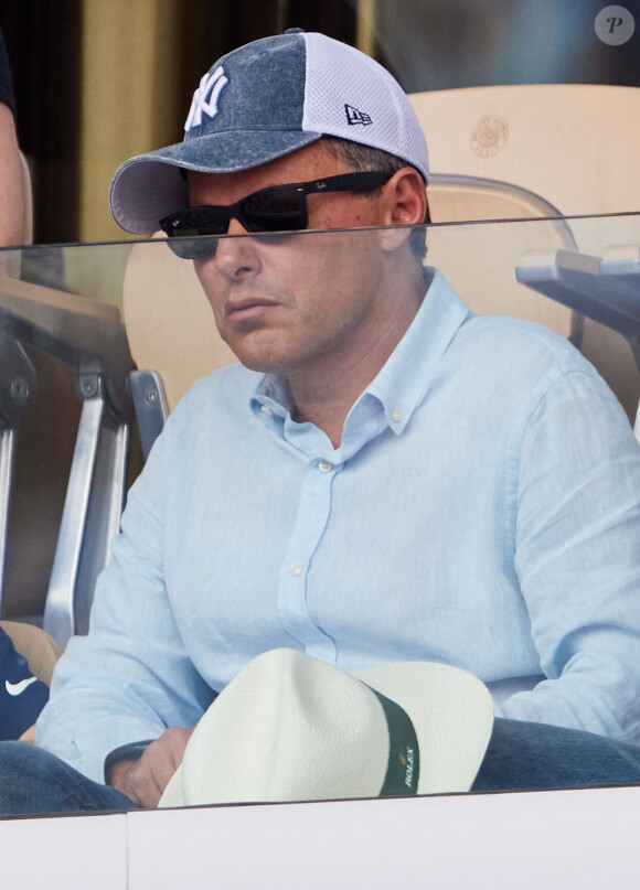 Marc-Olivier Fogiel - Célébrités en tribunes des Internationaux de France de tennis de Roland Garros 2023 à Paris le 11 juin 2023. © Jacovides-Moreau/Bestimage 