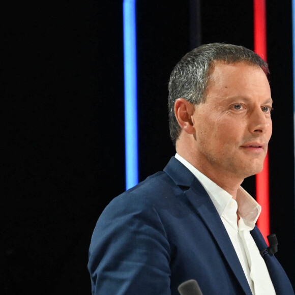 Mais aussi par Marc-Olivier Fogiel, directeur de la chaîne.
Marc-Olivier Fogiel - Conférence de rentrée 2022/2023 BFM TV à Paris le 6 septembre 2022. © Coadic Guirec/Bestimage